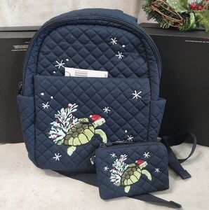 Vera Bradley Santa Turtle Backpack w/ coin purse